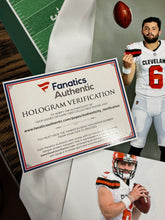 Load image into Gallery viewer, Baker Mayfield NFLPA Rookie Premiere Used Official NFL Jersey Authenticated by Fanatics
