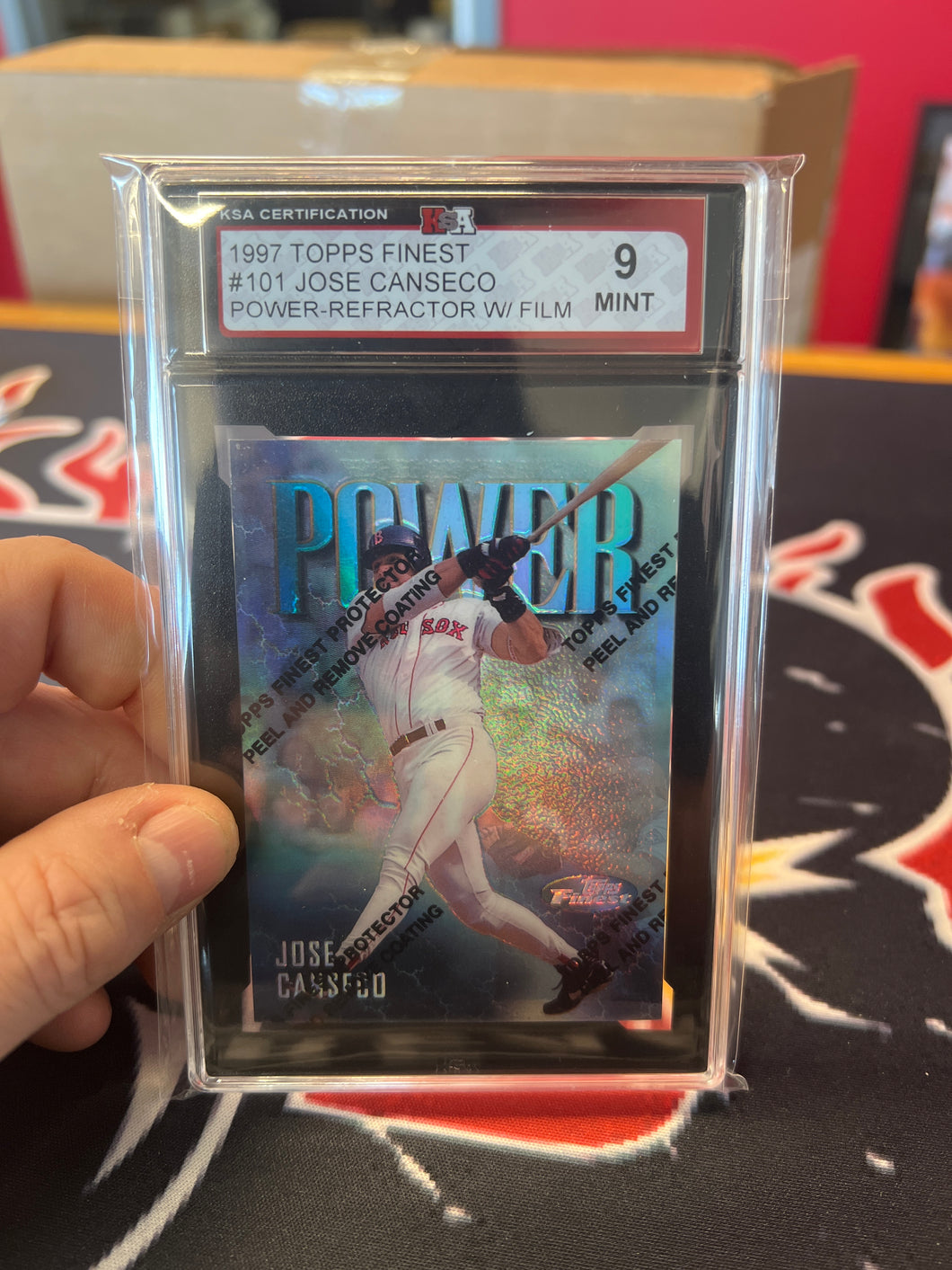 1997 Jose Canseco PSA 9 Topps Finest Silver Refractor #101 KSA 9