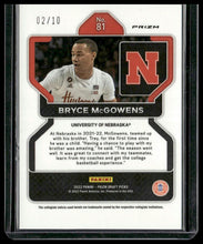 Load image into Gallery viewer, Bryce McGowens 2022 Panini Prizm Draft Picks #81 #/10
