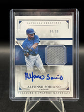 Load image into Gallery viewer, 2017 Panini National Treasures Alfonso Soriano Treasure Signature Materials #/99
