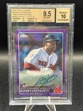 Load image into Gallery viewer, 2015 Topps Chrome Rusney Castillo Rookies Purple Refractors BGS 9.5 #/250
