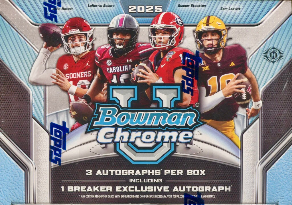 2025 Bowman Chrome University Football Breaker’s Delight Box