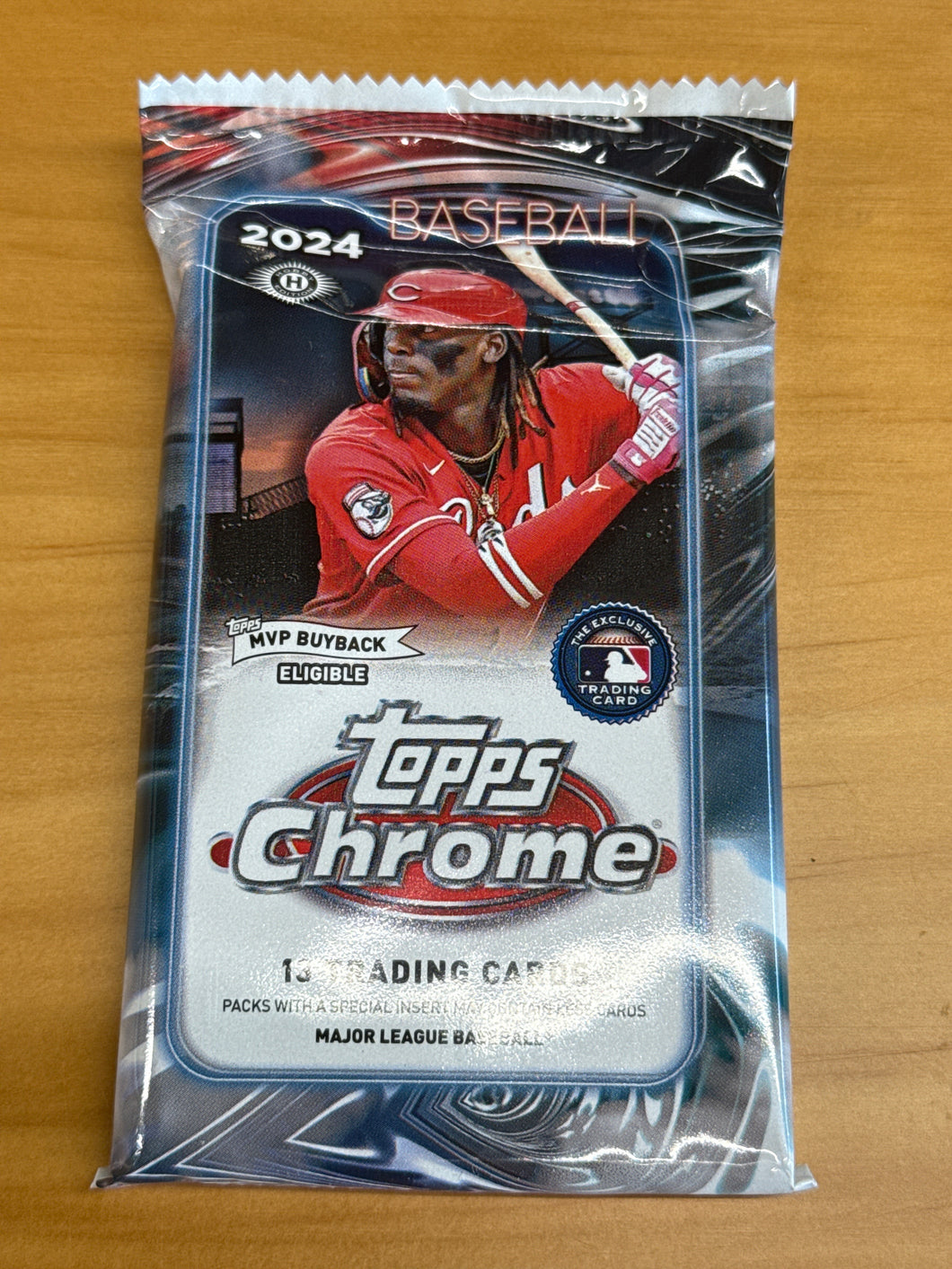 (1) Single Pack - 2024 Topps Chrome Baseball Jumbo Box 13 Card Pack