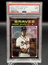 Load image into Gallery viewer, 2020 Topps Heritage #464 Ronald Acuna Jr. Chrome PSA 9 #/999
