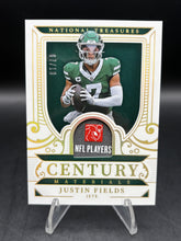 Load image into Gallery viewer, 2025 Panini National Treasures Justin Fields Century Materials Holo Gold #/10
