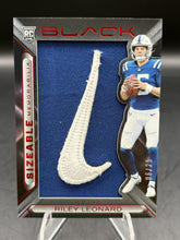Load image into Gallery viewer, 2025 Panini Black #SIZ-RLD Riley Leonard Sizeable Rookie Memorabilia Ruby #/25
