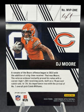 Load image into Gallery viewer, 2024 Panini Contenders Optic #MVP-DME DJ Moore MVP Contenders Gold Vinyl #/1
