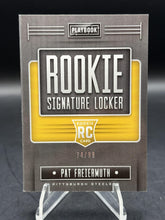Load image into Gallery viewer, 2021 Panini Playbook #RL-PFR Pat Freiermuth Rookie Signature Locker #/99
