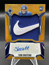 Load image into Gallery viewer, 2025 Panini Phoenix Cam Skattebo RPS Rookie Patch Autographs Gold Prizm #/10
