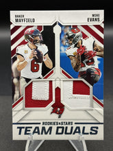 Load image into Gallery viewer, 2025 Panini Rookies &amp; Stars Baker Mayfield / Mike Evans Team Duals Prime #/49

