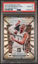 Load image into Gallery viewer, 2023 Panini Donruss Optic My House #6 Victor Wembanyama My House-Holo PSA 10

