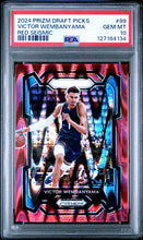 Load image into Gallery viewer, 2024 Panini Prizm Draft Picks #99 Victor Wembanyama Red Seismic PSA 10
