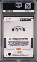 Load image into Gallery viewer, 2023 Panini Instant #143 Victor Wembanyama PSA 10
