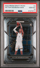 Load image into Gallery viewer, 2023 Panini Prizm Draft Picks #2 Victor Wembanyama PSA 10

