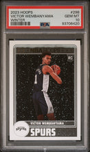 Load image into Gallery viewer, 2023 Panini NBA Hoops #298 Victor Wembanyama Winter PSA 10
