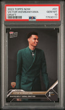 Load image into Gallery viewer, 2023 Topps Now Draft #D1 Victor Wembanyama PSA 10
