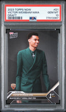 Load image into Gallery viewer, 2023 Topps Now Draft #D1 Victor Wembanyama PSA 10
