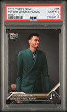 Load image into Gallery viewer, 2023 Topps Now Draft #D1 Victor Wembanyama PSA 10
