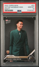 Load image into Gallery viewer, 2023 Topps Now Draft #D1 Victor Wembanyama PSA 10

