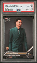 Load image into Gallery viewer, 2023 Topps Now Draft #D1 Victor Wembanyama PSA 10
