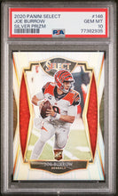 Load image into Gallery viewer, 2020 Panini Select #146 Joe Burrow Silver Prizm PSA 10
