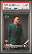 Load image into Gallery viewer, 2023 Topps Now Draft #D1 Victor Wembanyama PSA 10
