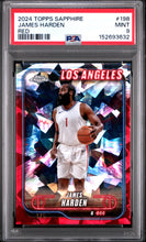 Load image into Gallery viewer, 2024 Topps Chrome Sapphire Edition #198 James Harden Red PSA 9

