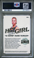 Load image into Gallery viewer, 2025 Leaf Metal Women of Sport Super Prismatic Gold #1 Paige VanZant PSA 10 #/1
