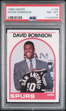 Load image into Gallery viewer, 1989 Hoops #138 David Robinson PSA 8
