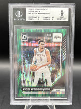 Load image into Gallery viewer, 2024-25 Donruss Optic Green Shock #45 Victor Wembanyama BGS 9.0
