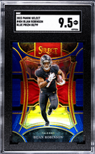 Load image into Gallery viewer, 2023 Panini Select #404 Bijan Robinson Blue Prizm /99 SGC 9.5
