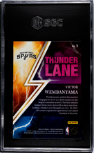 Load image into Gallery viewer, 2023-24 Panini Select #5 Victor Wembanyama Thunder Lane SGC 10
