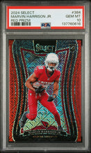 Load image into Gallery viewer, PSA 10 2024 Panini Select #384 Marvin Harrison Jr. Red Prizm #/49
