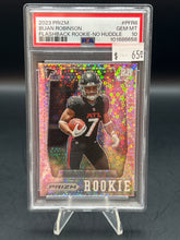 Load image into Gallery viewer, Bijan Robinson 2023 Panini Prizm Flashback Rookie No Huddle #PFR6 PSA 10
