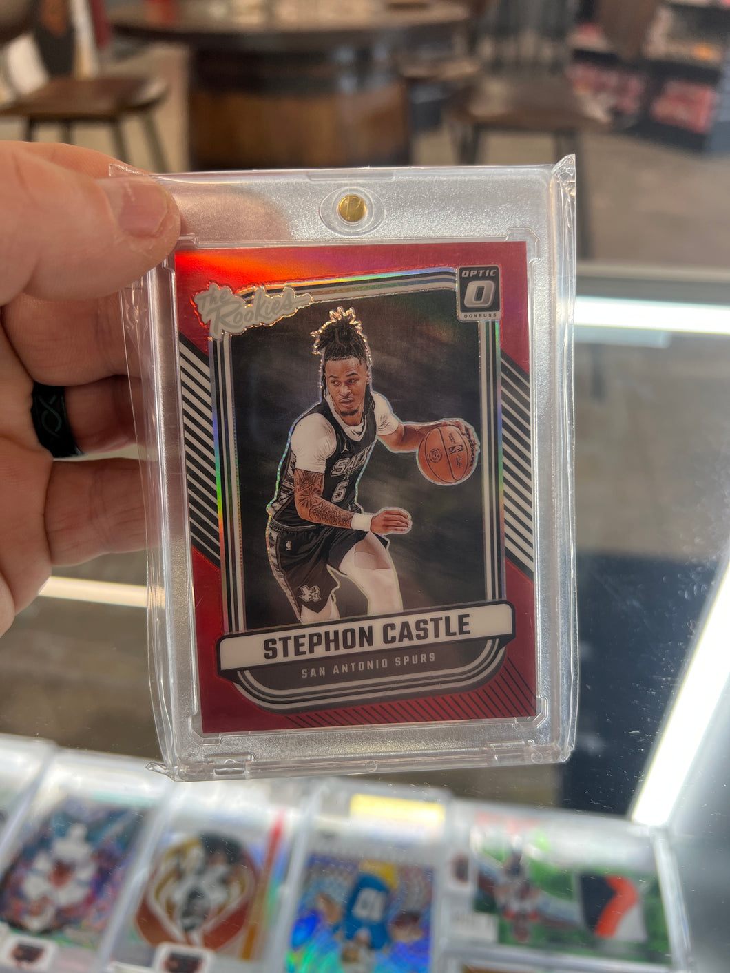 2024-25 Donruss Optic Stephon Castle The Rookies Red Rookie RC 21/99 SPURS