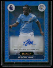 Load image into Gallery viewer, 2026 Merlin Premier League #MV-JD Jérémy Doku Autographs Blue Refractor
