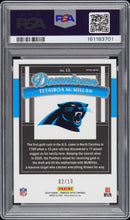 Load image into Gallery viewer, Tetairoa McMillan 2025 Panini Donruss Optic Downtown Downtown Gold 2/10 PSA 10
