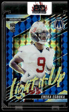Load image into Gallery viewer, 2025 Panini Mosaic #3 Emeka Egbuka Light It Up Mosaic Blue #/99

