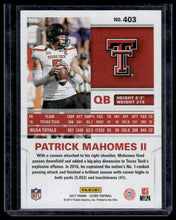 Load image into Gallery viewer, 2017 Score #403 Patrick Mahomes II Scorecard
