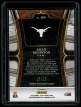 Load image into Gallery viewer, 2023 Panini Select Draft Picks Bijan Robinson Red &amp; Green Squares Prizm #/25
