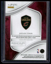 Load image into Gallery viewer, 2024-25 Panini Immaculate Collection Jaylon Tyson Jumbo Patches - FOTL #/4

