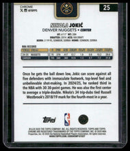 Load image into Gallery viewer, 2025-26 Topps Chrome #25 Nikola Jokić Blue RayWave Refractor #/150
