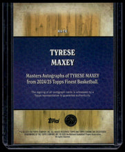 Load image into Gallery viewer, 2024-25 Finest Tyrese Maxey Masters Autographs Blue Geometric Refractor #/99

