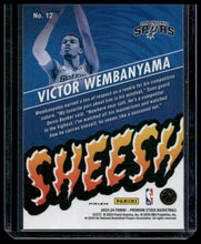 Load image into Gallery viewer, 2023-24 Hoops Premium Stock #12 Victor Wembanyama Sheesh Silver Prizm
