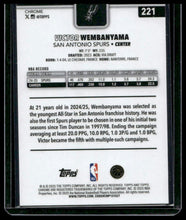Load image into Gallery viewer, 2025-26 Topps Chrome #221 Victor Wembanyama Red White and Blue Refractor
