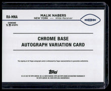 Load image into Gallery viewer, 2024 Topps Chrome Malik Nabers Rookie Autographs Aqua Sonar Refractor #/199
