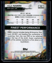 Load image into Gallery viewer, 2024 Finest #190 Malik Nabers Gold Geometric Refractor #/25
