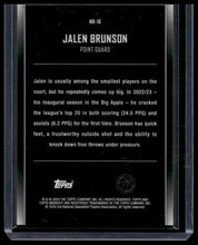 Load image into Gallery viewer, 2023-24 Topps Midnight #NB-16 Jalen Brunson Nightball Dusk #/75
