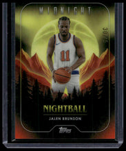 Load image into Gallery viewer, 2023-24 Topps Midnight #NB-16 Jalen Brunson Nightball Dusk #/75
