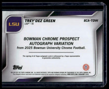 Load image into Gallery viewer, 2025 Bowman University Chrome Trey'Dez Green Autographs Orange Refractor #/25
